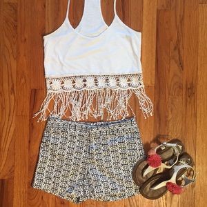 Banana Republic Patterned Shorts Size 0
